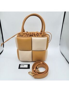Kate Spade Boxxy Bag Camel & Cream NEW #2504